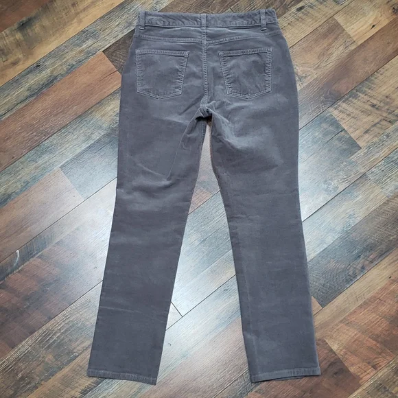 Talbots Simply Flatting 5-Pocket Gray Corduroy Pants, Size 6P - Picture 3 of 6